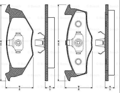 BOSCH 0 986 TB2 036 - Kit pastiglie freno, Freno a disco autozon.pro