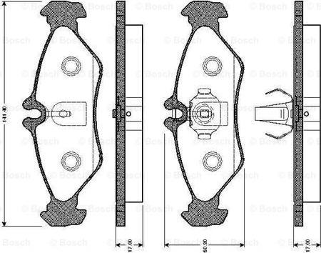 BOSCH 0 986 TB2 031 - Kit pastiglie freno, Freno a disco autozon.pro