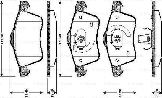 BOSCH 0 986 TB2 038 - Kit pastiglie freno, Freno a disco autozon.pro