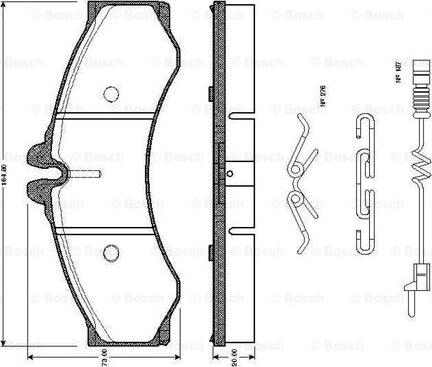 BOSCH 0 986 TB2 037 - Kit pastiglie freno, Freno a disco autozon.pro