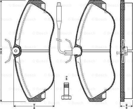 BOSCH 0 986 TB2 029 - Kit pastiglie freno, Freno a disco autozon.pro