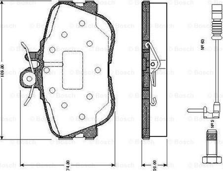 BOSCH 0 986 TB2 024 - Kit pastiglie freno, Freno a disco autozon.pro