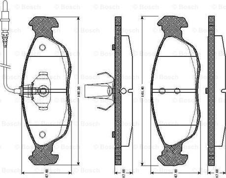 BOSCH 0 986 TB2 025 - Kit pastiglie freno, Freno a disco autozon.pro