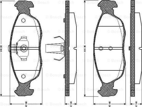 BOSCH 0 986 TB2 026 - Kit pastiglie freno, Freno a disco autozon.pro