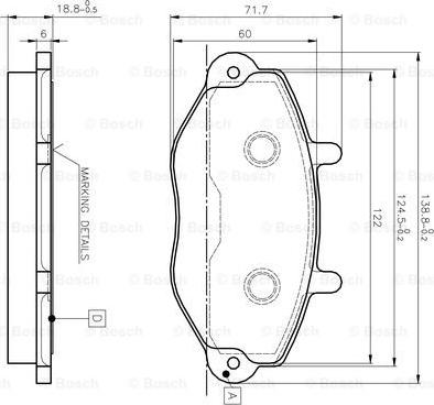 BOSCH 0 986 TB2 020 - Kit pastiglie freno, Freno a disco autozon.pro