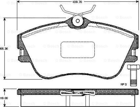 BOSCH 0 986 TB2 027 - Kit pastiglie freno, Freno a disco autozon.pro