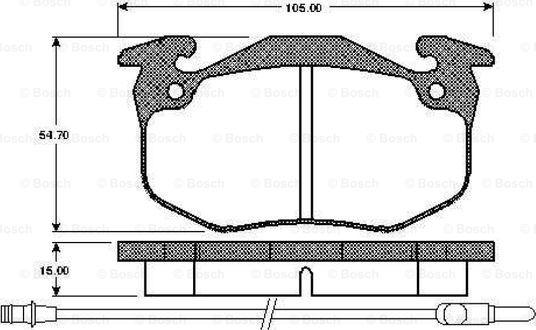 BOSCH 0 986 TB2 077 - Kit pastiglie freno, Freno a disco autozon.pro