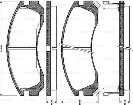 BOSCH 0 986 TB2 194 - Kit pastiglie freno, Freno a disco autozon.pro