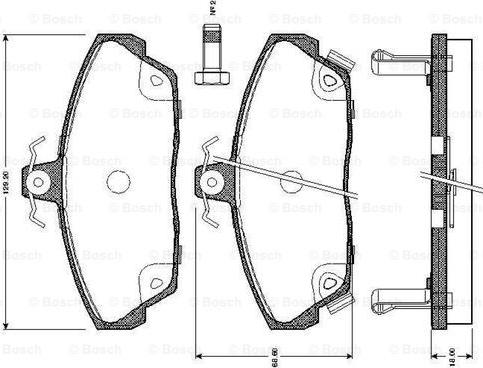 BOSCH 0 986 TB2 190 - Kit pastiglie freno, Freno a disco autozon.pro