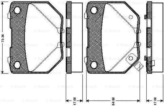 BOSCH 0 986 TB2 198 - Kit pastiglie freno, Freno a disco autozon.pro