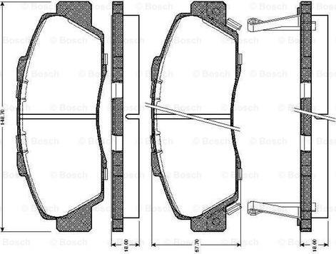 BOSCH 0 986 TB2 193 - Kit pastiglie freno, Freno a disco autozon.pro