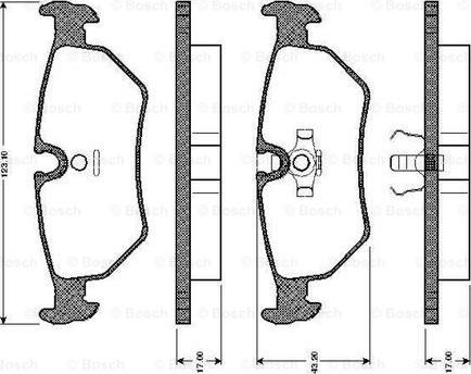 BOSCH 0 986 TB2 144 - Kit pastiglie freno, Freno a disco autozon.pro