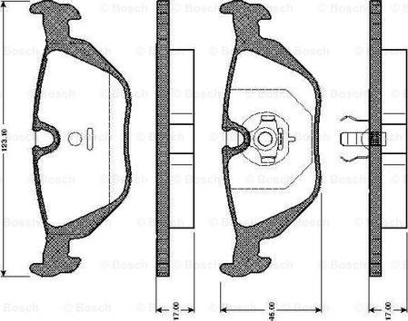 BOSCH 0 986 TB2 146 - Kit pastiglie freno, Freno a disco autozon.pro