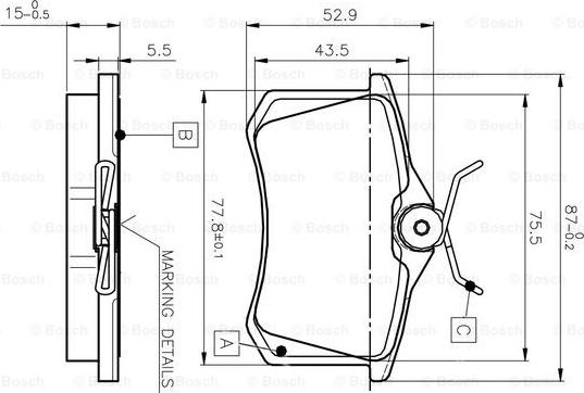 BOSCH 0 986 TB2 140 - Kit pastiglie freno, Freno a disco autozon.pro