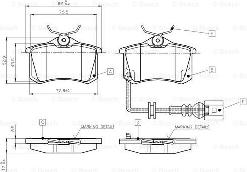 BOSCH 0 986 TB2 141 - Kit pastiglie freno, Freno a disco autozon.pro