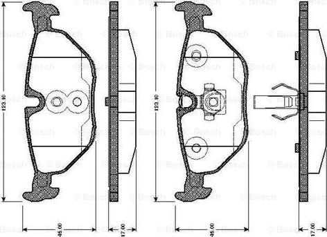 BOSCH 0 986 TB2 147 - Kit pastiglie freno, Freno a disco autozon.pro