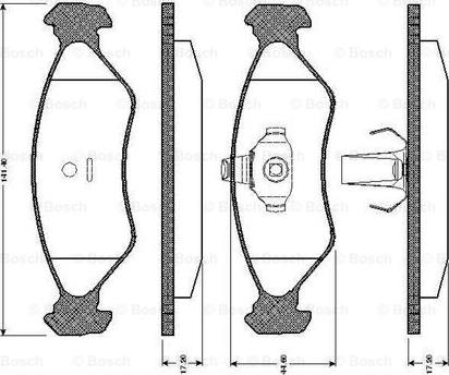 BOSCH 0 986 TB2 159 - Kit pastiglie freno, Freno a disco autozon.pro