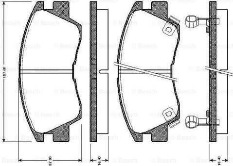 BOSCH 0 986 TB2 154 - Kit pastiglie freno, Freno a disco autozon.pro