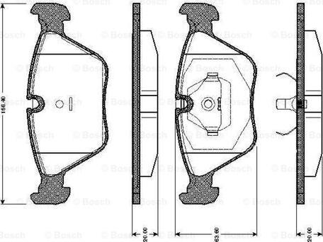 BOSCH 0 986 TB2 151 - Kit pastiglie freno, Freno a disco autozon.pro