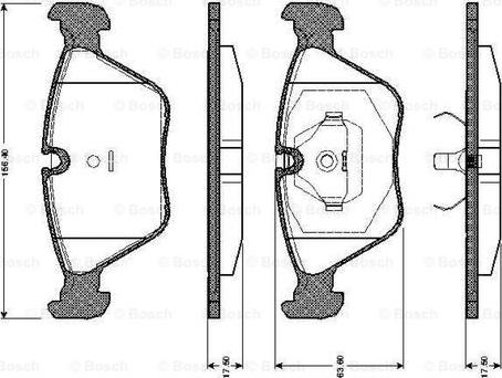 BOSCH 0 986 TB2 152 - Kit pastiglie freno, Freno a disco autozon.pro