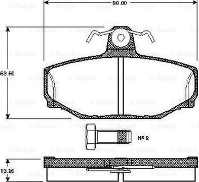 BOSCH 0 986 TB2 164 - Kit pastiglie freno, Freno a disco autozon.pro