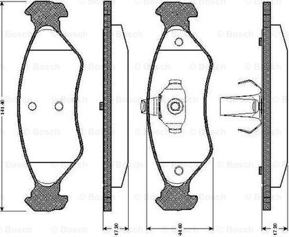 BOSCH 0 986 TB2 160 - Kit pastiglie freno, Freno a disco autozon.pro