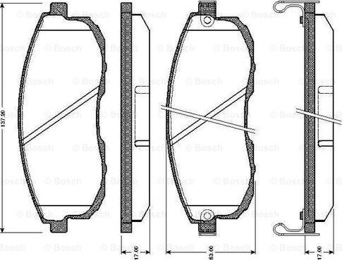 BOSCH 0 986 TB2 161 - Kit pastiglie freno, Freno a disco autozon.pro