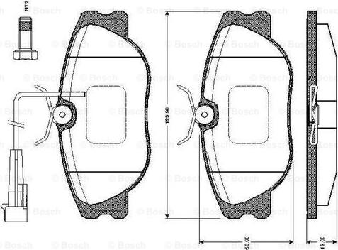 BOSCH 0 986 TB2 167 - Kit pastiglie freno, Freno a disco autozon.pro