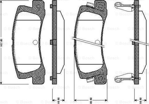 BOSCH 0 986 TB2 109 - Kit pastiglie freno, Freno a disco autozon.pro