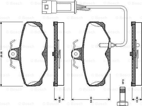 BOSCH 0 986 TB2 105 - Kit pastiglie freno, Freno a disco autozon.pro