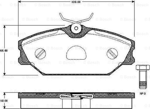 BOSCH 0 986 TB2 106 - Kit pastiglie freno, Freno a disco autozon.pro