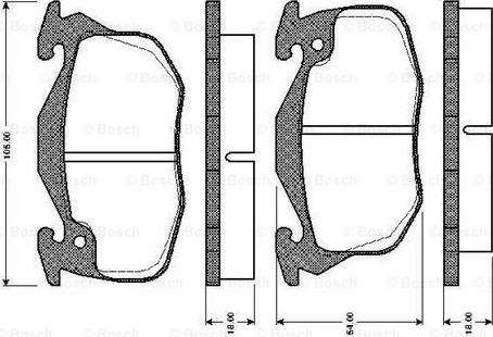 BOSCH 0 986 TB2 101 - Kit pastiglie freno, Freno a disco autozon.pro