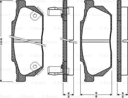 BOSCH 0 986 TB2 103 - Kit pastiglie freno, Freno a disco autozon.pro