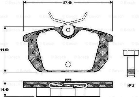 BOSCH 0 986 TB2 119 - Kit pastiglie freno, Freno a disco autozon.pro