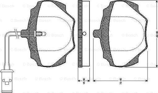 BOSCH 0 986 TB2 114 - Kit pastiglie freno, Freno a disco autozon.pro