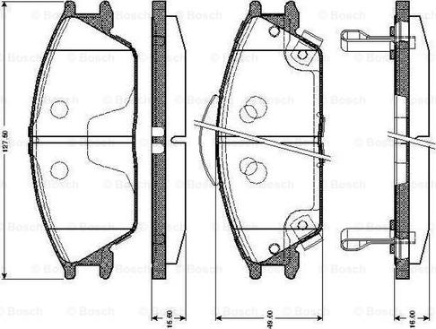 BOSCH 0 986 TB2 116 - Kit pastiglie freno, Freno a disco autozon.pro