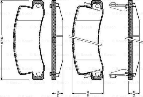 BOSCH 0 986 TB2 110 - Kit pastiglie freno, Freno a disco autozon.pro