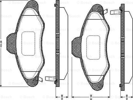 BOSCH 0 986 TB2 185 - Kit pastiglie freno, Freno a disco autozon.pro