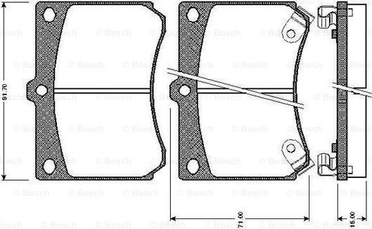 BOSCH 0 986 TB2 186 - Kit pastiglie freno, Freno a disco autozon.pro