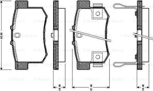 BOSCH 0 986 TB2 180 - Kit pastiglie freno, Freno a disco autozon.pro