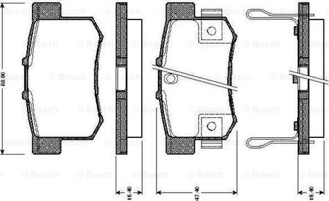 BOSCH 0 986 TB2 181 - Kit pastiglie freno, Freno a disco autozon.pro