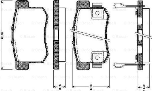 BOSCH 0 986 TB2 182 - Kit pastiglie freno, Freno a disco autozon.pro