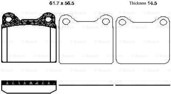 BOSCH 0 986 TB2 134 - Kit pastiglie freno, Freno a disco autozon.pro