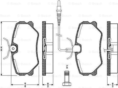 BOSCH 0 986 TB2 135 - Kit pastiglie freno, Freno a disco autozon.pro