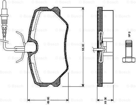 BOSCH 0 986 TB2 136 - Kit pastiglie freno, Freno a disco autozon.pro