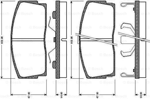 BOSCH 0 986 TB2 132 - Kit pastiglie freno, Freno a disco autozon.pro