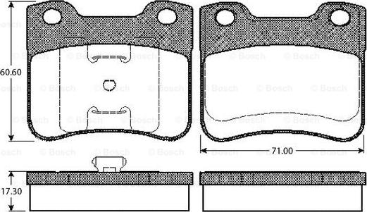 BOSCH 0 986 TB2 129 - Kit pastiglie freno, Freno a disco autozon.pro