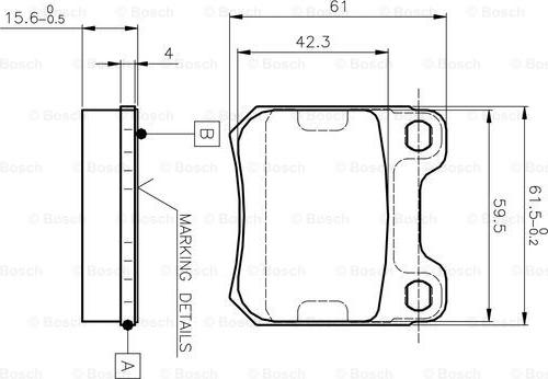 BOSCH 0 986 TB2 125 - Kit pastiglie freno, Freno a disco autozon.pro