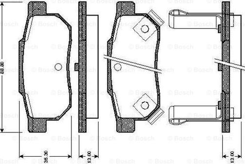 BOSCH 0 986 TB2 120 - Kit pastiglie freno, Freno a disco autozon.pro