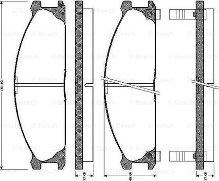 BOSCH 0 986 TB2 123 - Kit pastiglie freno, Freno a disco autozon.pro